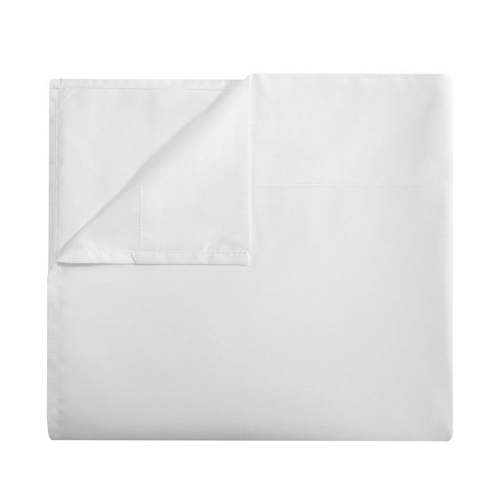 White folded fabric with soft texture on a white background